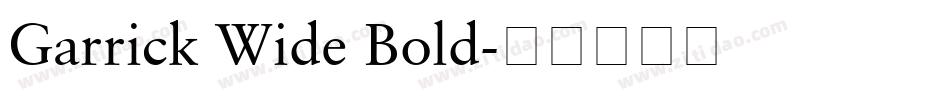 Garrick Wide Bold字体转换